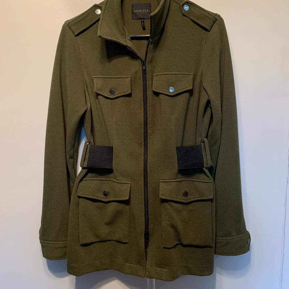 BOBI BLACK Zip Up Collard Zip Up Jacket
